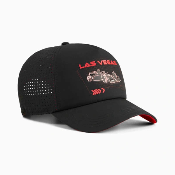 ¡F1® Las Vegas: Gorra Trucker PUMA!  Vive la emoción del Gran Premio, estilo y velocidad. ¡Consigue la tuya ya!